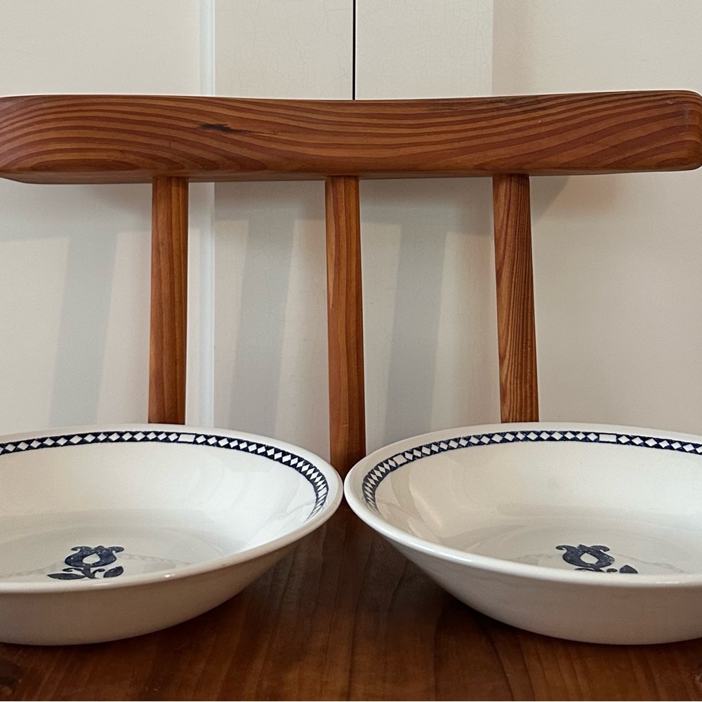 Set of 2 Churchill England IKEA Bowls Blue tulip Vintage - Picture 3 of 7